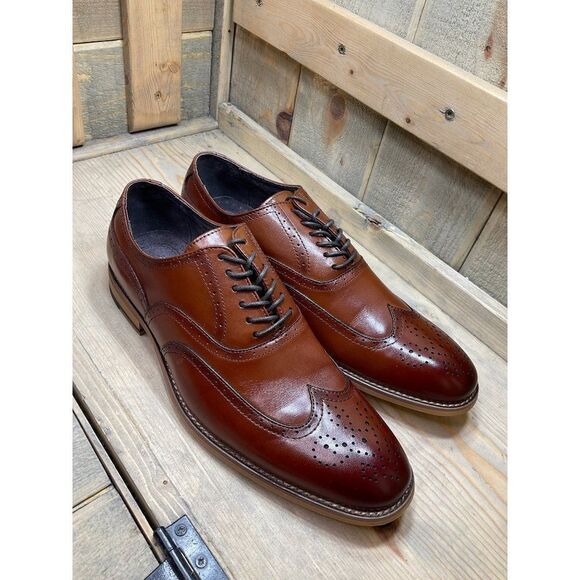 STACY Adams Mens Dunbar Wingtip Oxford Cognac Mens 25064-221 8.5M US main image 6